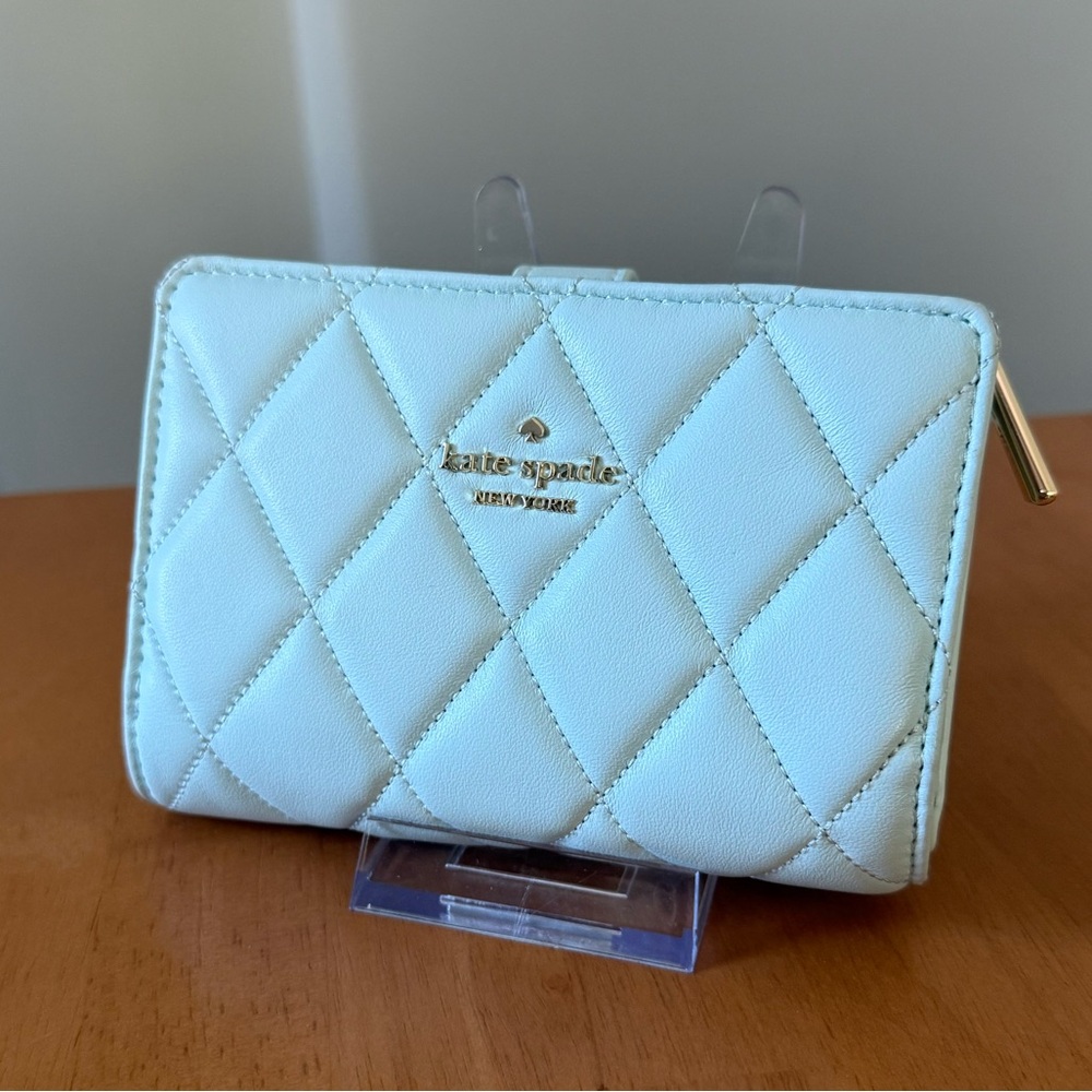 Kate Spade Carey Smooth Quilted Turquoise Wallet